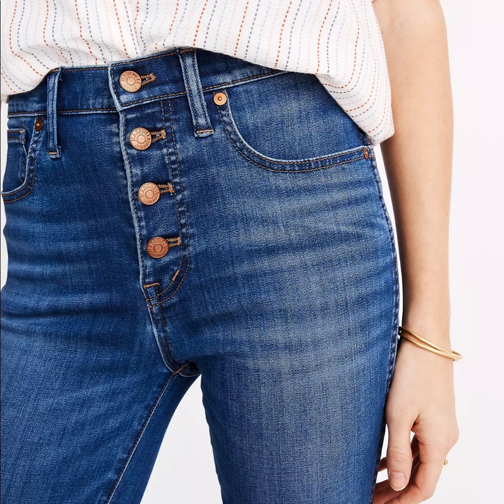 Madewell High Rise Button-Front Crop Jeans